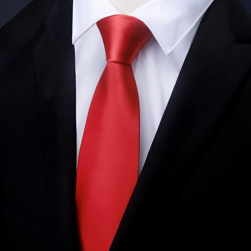 Tie Men'S Business Dress Wedding Groom Red Black Work Korean Zipper No-Beat Tie