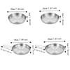 Handled Stainless Steel Frying Pan 18/20cm Snack Dish High-quality Serving Plate  Barbecue