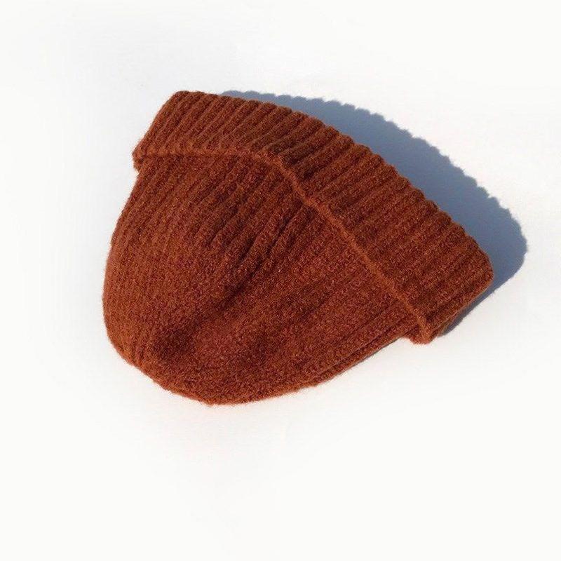 Unisex Strickmütze Vintage Hip Hop Einfarbig Gestrickte Mütze