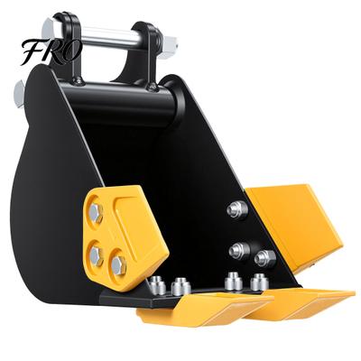 Soft Materials Handling Excavator Bucket 7.87-Inch Narrow Backhoe for 0.8-1.8 Ton Mini Excavator, Manganese Steel Trenching Digging Sturdy with Teeth,