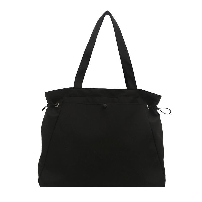 Nylon Large Tote Bag For Women Casual Street Style With Zipper Closure And Inner Phone Pocket