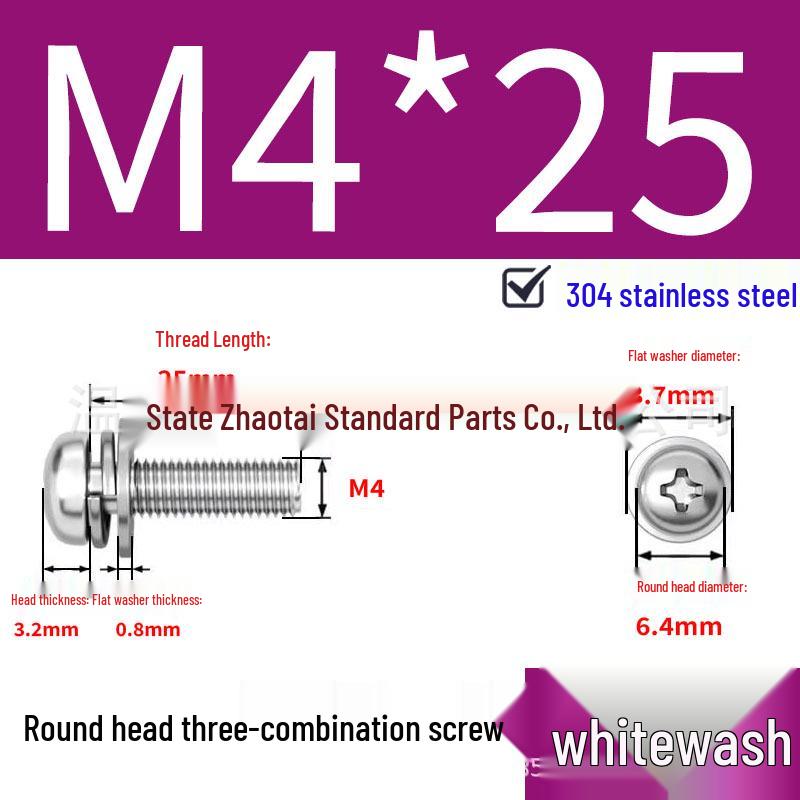 304 Stainless Steel Small Pan Head Phillips Screw