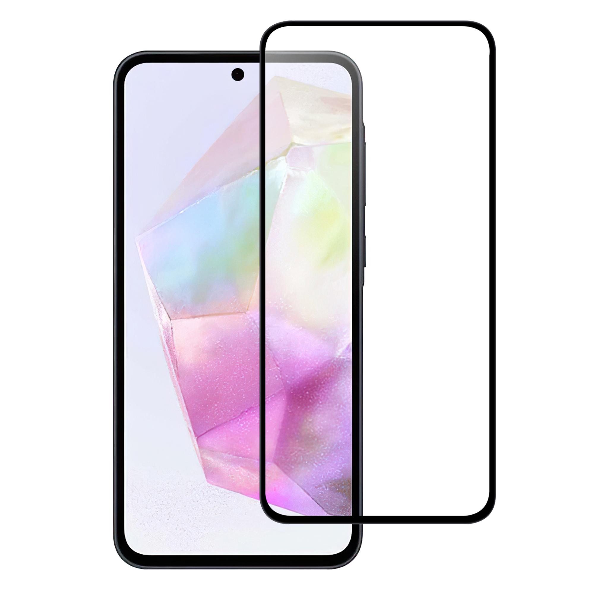 

For Samsung Galaxy A55 5G Full Glue Full Screen Protector Black Edge AGC Glass Screen Film As Shown A