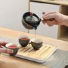Tea Set Chinese   Kung Fu   Portable Pot  with 360 Degree Rotating  and Infuser  Travel Bag