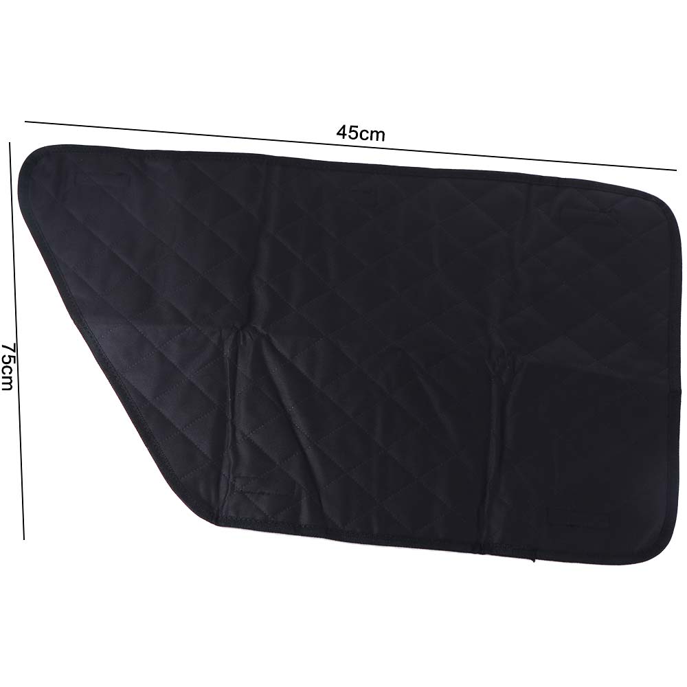 2Pcs Black Vehicle Door Covers Guard Anti Scratch Rear Seat Pet Door Stop  Interior Accessories