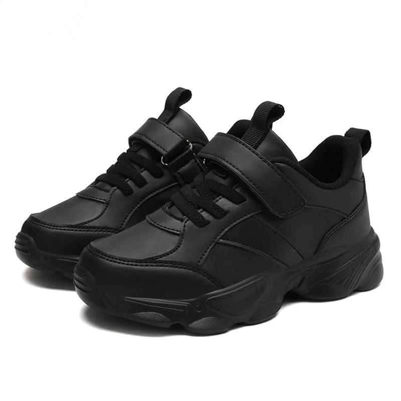 Children's Fashion Sports Shoes Breathable Student Black School Walking Shoes Anti-skid Boys& Girls Casual Running Sneaker