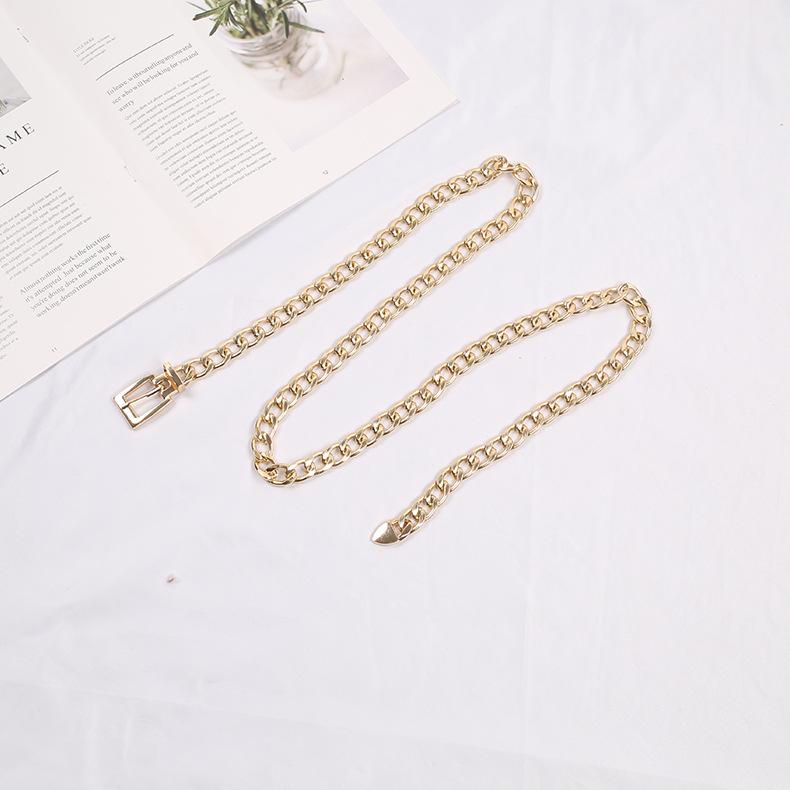Men S And Women S Hip-Hop Metal Belt Accessories Dress Jeans Belt Decorative Trendy Pants Chain