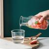 With Cup Bedside Glass Water Carafe Heat-resistant Drink Pitcher Modern Tea Pot  For Single