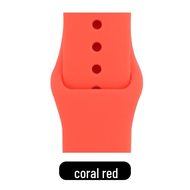 Apple Classic Solid Silicone Strap for iWatch 9/Ultra – Durable Solid Color Band