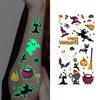 Temporary Tattoo Stickers, 10 Sheets with 180 Patterns, Glow-in-the-Dark, Halloween Series, Waterproof, Realistic Designs