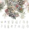 120Pcs Flower Stickers For Scrapbooking Decorative Adhesive Stickers Suitable For Craft Projects Assorted Color Vintage Design