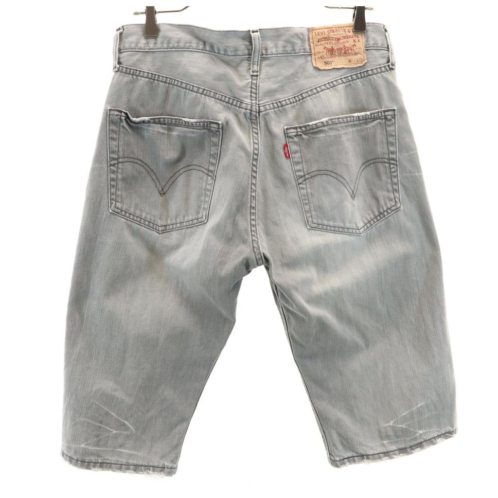 Levi's 501 Color Denim Shorts W32 Gray Men's Used
