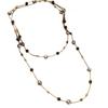 Maillard Tiger Eye Pearl Double Layer Retro Necklace - Versatile Autumn/Winter Sweater Chain