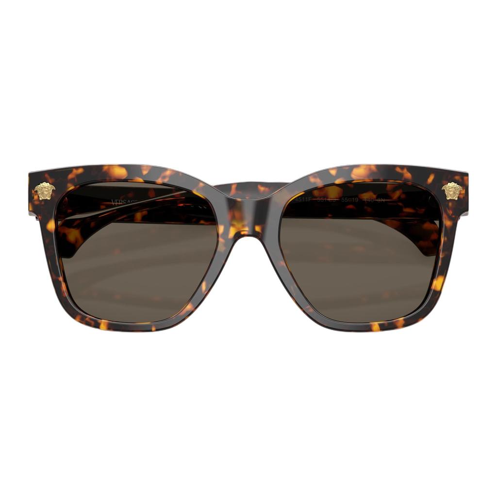 Versace Logo Irregular Shape Sunglasses Unisex Sunglasses Tortoise 0VE4511F-5514/3