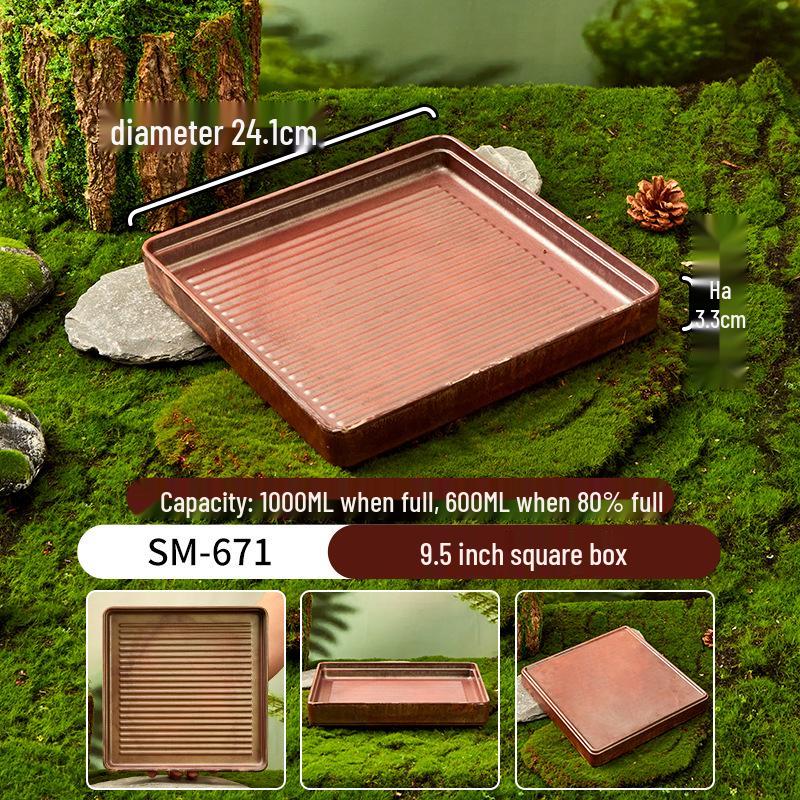Melamine Plate for Gourmet Hot Pot, Barbecue & Shrimp: Mountain & Field Design