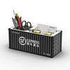 1/20 Scale Simulated Shipping Cargo Container Model Pen Holder Detachable Plastic Storage Box Desktop Organizer Household Supply