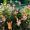652F 6lots Handcrafted Fairies Garden Decorations Durability Resins Artwork For Yard Landscaping Desktop Lawns Ornaments