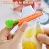 Quick-Seal Reusable Orange Bread Bag Clips for Pantry Fridge Food Freshness Preservation