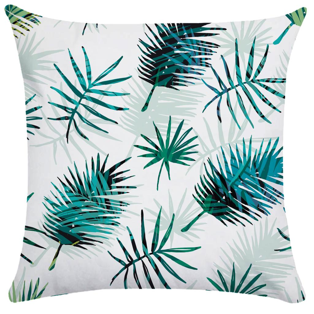 Pflanzenblatt-Kissenbezug, weicher, kurzer Plüsch-Kissenbezug, tropischer Regenwald-Kissenbezug, Kissenbezug, Umarmungskissenbezug