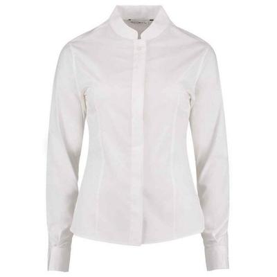 Womens/Ladies Mandarin Collar Long-Sleeved Shirt