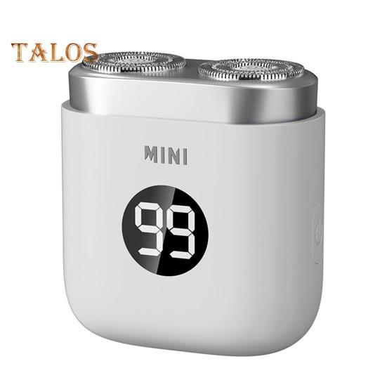 

Мини-электробритва с цифровым дисплеем, USB-перезаряжаемая, водонепроницаемая, с двумя головками, портативная, для путешествий, бритва для мужчин, триммер для бороды, инструмент для удаления волос белый