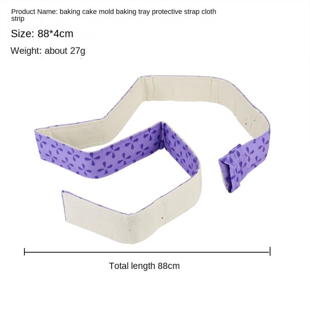 2/4Pcs Purple Baking Tray Protection Strap Cloth Bake Strip Belt Cake Pan Strips  Kitchen Gadgets
