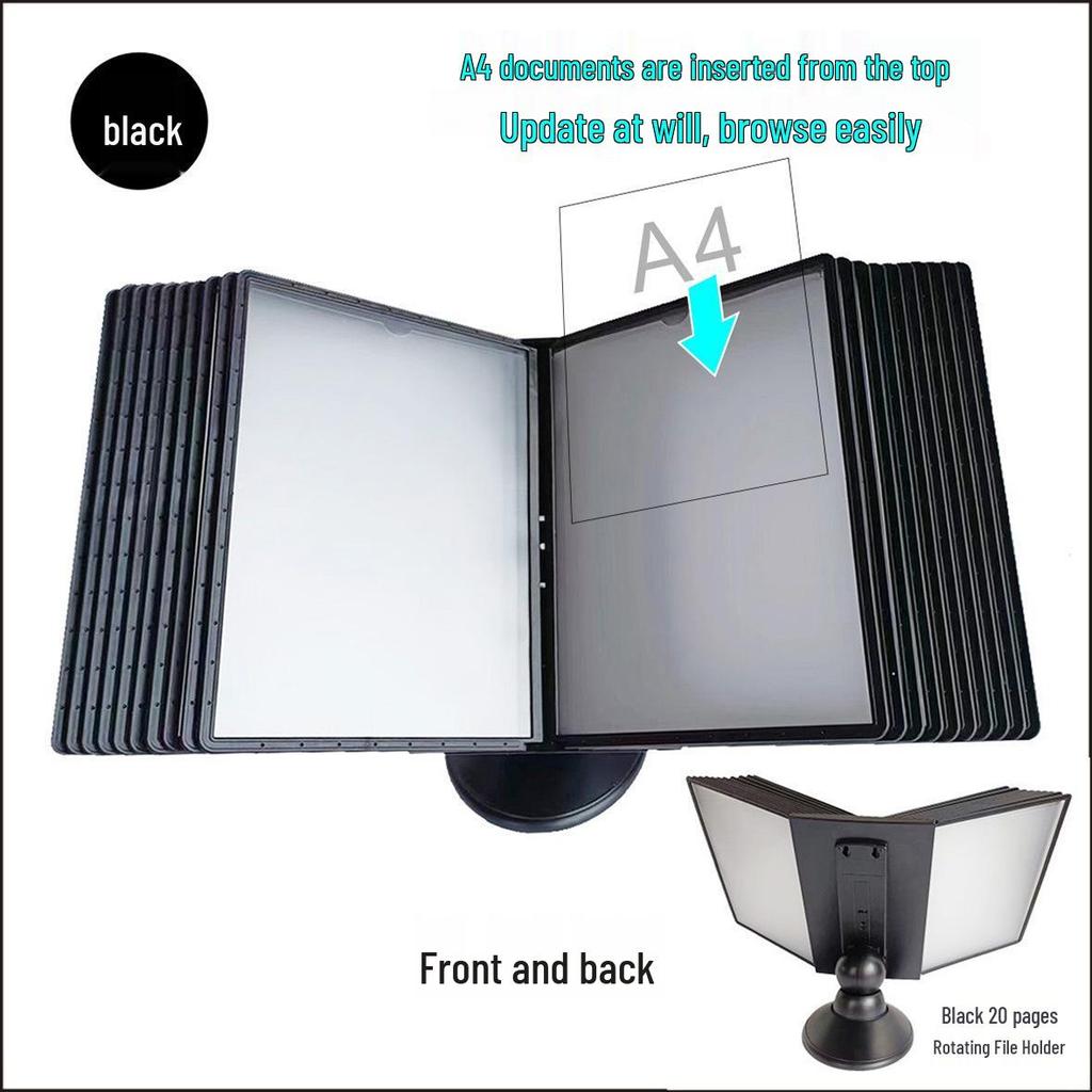 Rotating A4 Desktop File Holder and Display Stand