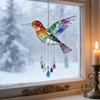 Rainbow Bird Sun Catcher Colorful Acrylic Hummingbird Suncatcher Rainbow Maker Hanging Bird Decoration for Indoor Window Garden Decor