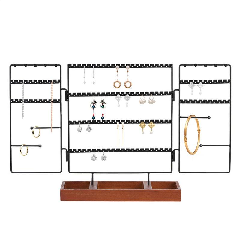 Necklace Holder Stand Earring Necklace Rack Jewellery Tower Storage Multifunctional Display Stand Women Ring Tray Large Capacity