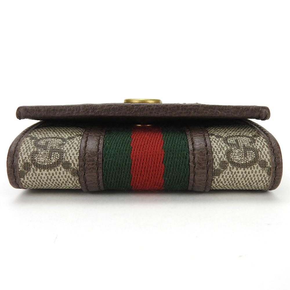 Used GUCCI Key Holder  Off Deer 603732 Sherry GG Supreme Canvas/leather Beige Beige Six Hooks
