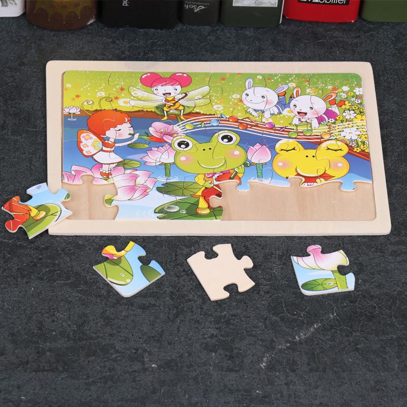 Wooden Animal Jigsaw Puzzle with Frame for Children 0-3 Years – Educational Toy & Gift