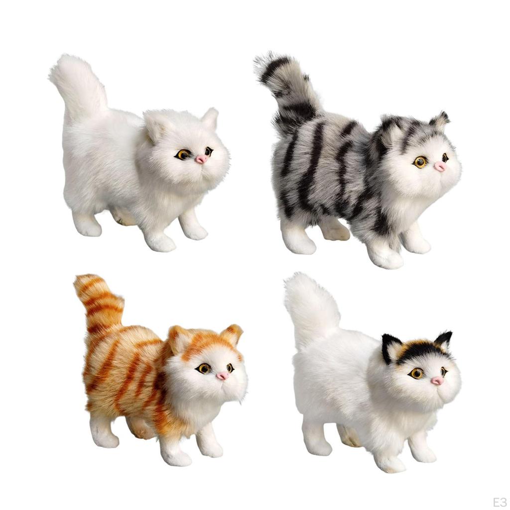 Cute Miniature Simulation Cat Figures Birthday Gift/ Collection Crafts Decoration Small Ornaments