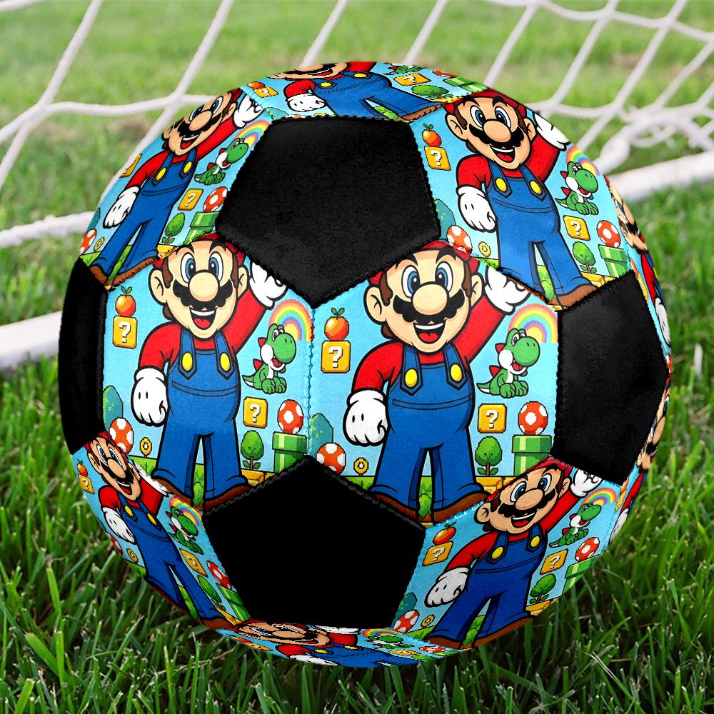 Mario Theme Size 5 Soccer Ball, Suitable for Both Indoor and Outdoor Matches, a Gift Suitable for Everyone.