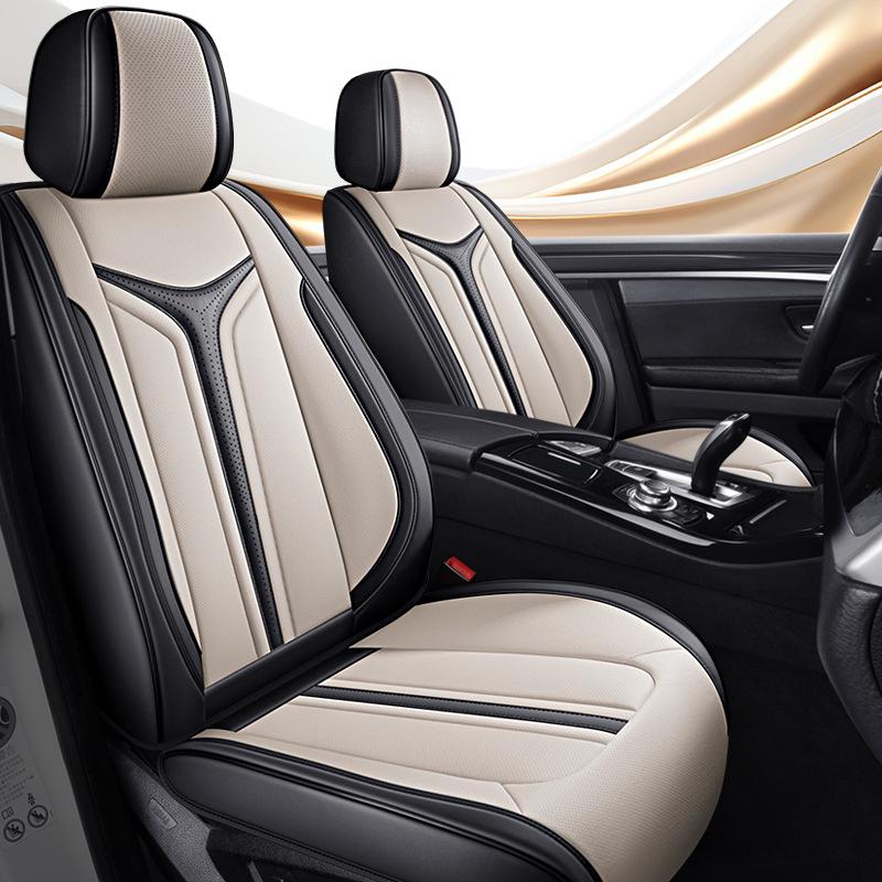 Full Leather Backrest Seat Cushion for Cars - Customizable, Full Surround, and Separate Type