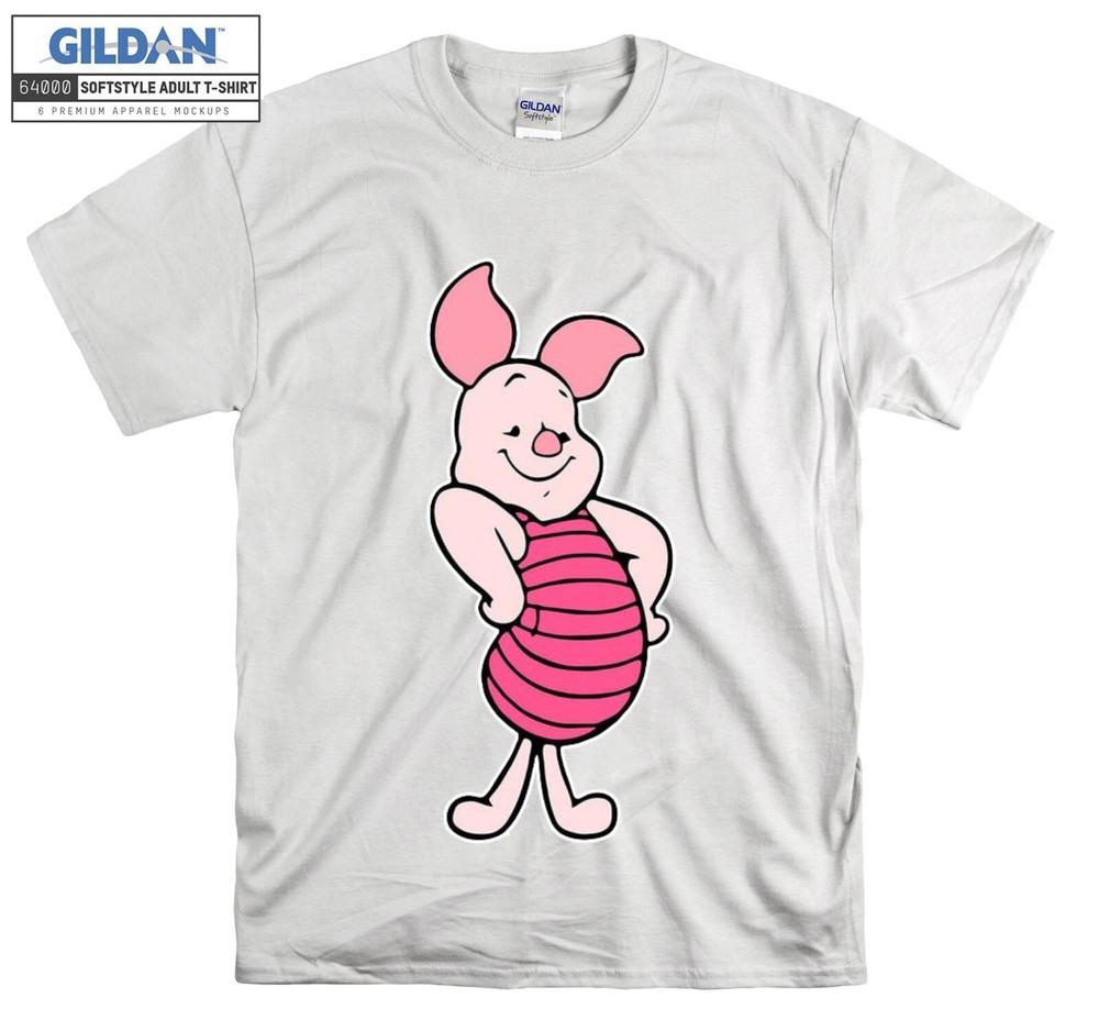

Winnie The Pooh Piglet T-shirt Cartoon Cute T shirt Men Women Unisex Tshirt 3849 XL