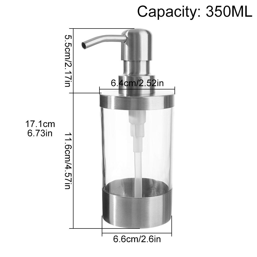 350ml Capacity Shampoo Dispenser Press Type Manual Shower Gel Dispenser  Bathroom Use