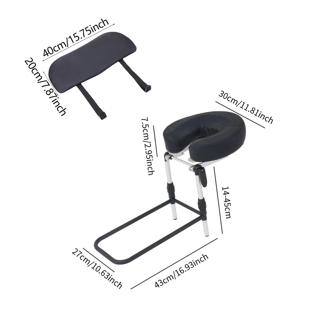Face Pillow Cradle Support Adjust Height Angle Mattress Top Massage Kit Face Down Pillow Professional for SPA Salon Massage Shop