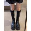Women'S  New-Arrival Autumn/Winter Knight Boots Rubber Leather Riding Boots Elastic Slimming Boots