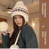 Winter Warm Hat  For Women Cap Outdoor Fair Isle Thickened Cap Protect Ears Warm Wool Couple Cap Cold Hat
