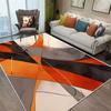 Nordic Style Orange Geometry Large Living Room Carpet Modern Decoration Bedroom Soft Non-slip Carpet Large Area Sofa Side Rug