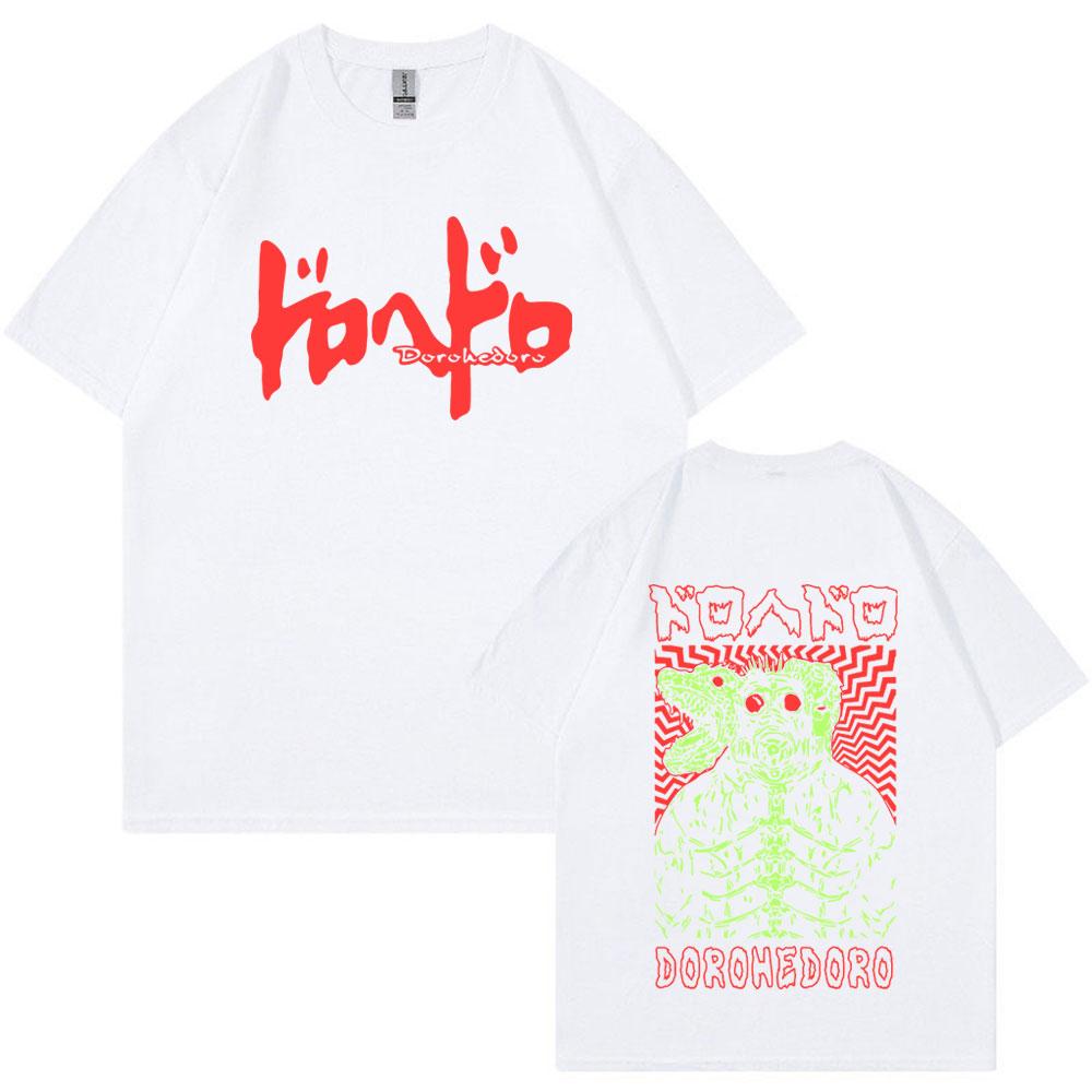 Anime Dorohedoro Kaiman T Shirt Gothic Manga Graphic Print T Shirts Men's Fashion Casual Cotton Oversized T-shirt Streetwear