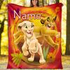 Customizable Lion King Throw Blanket – Personalized Name, All-Season Cozy Snug Blanket, Machine Washable, Personalized Blanket