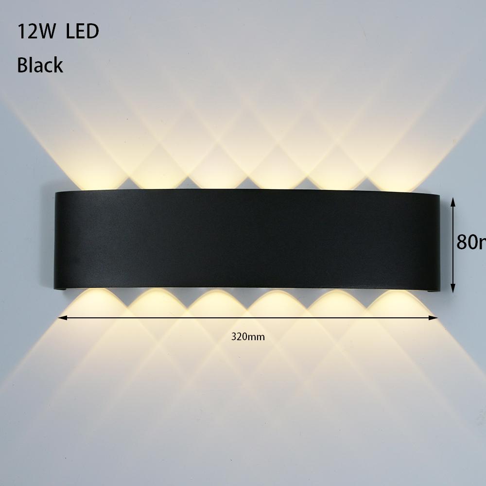 Outdoor Waterproof Wall Lamps LED Up Down Light White Black Aluminum Wall Light Waterproof IP65 Indoor Exterior Wall Sconce Lamp