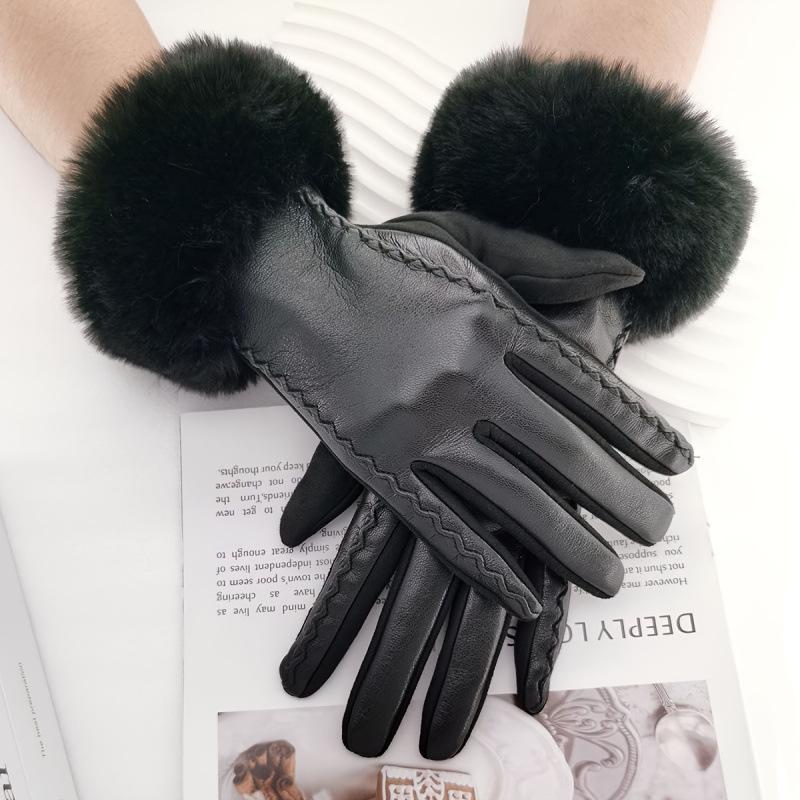 Meier Leather touchscreen gloves: windproof, warm, and stylish чёрный