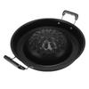 Round Hot Pot Grill Pan Black Grill Pan with Side Durable Round Thai Style BBQ  for Open Flame