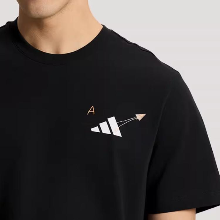 adidas FW/AW25 Sports Lifestyle Solid Color Crew Neck Pullover T-Shirt Unisex Tops KX4870