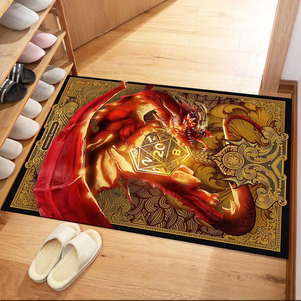 Dungeons & Dragons Floor Mat Design for Dining Room Kitchen Balcony Living Rooms Antislip Carpet Office home decor Spiritual Gift