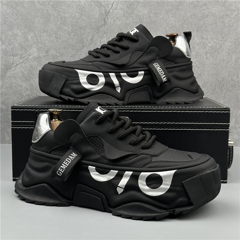 

Высококачественные мужские кроссовки, однотонная модная повседневная обувь, удобная обувь на шнуровке и платформе, вулканизированная обувь для прогулок на открытом воздухе 38 чёрный
