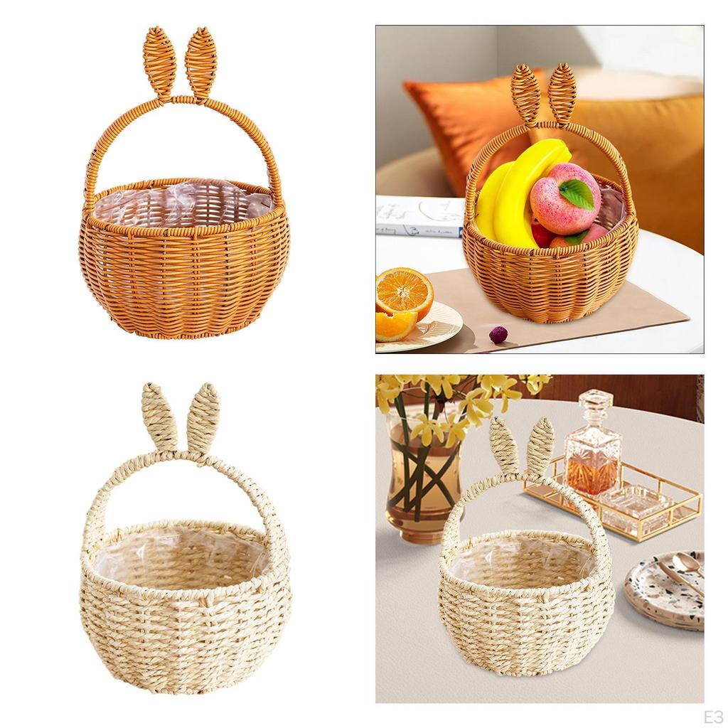 Easter Eggs Candies Gift Storage Basket 18x28cm Cute Decoration Multifunctional for Egg