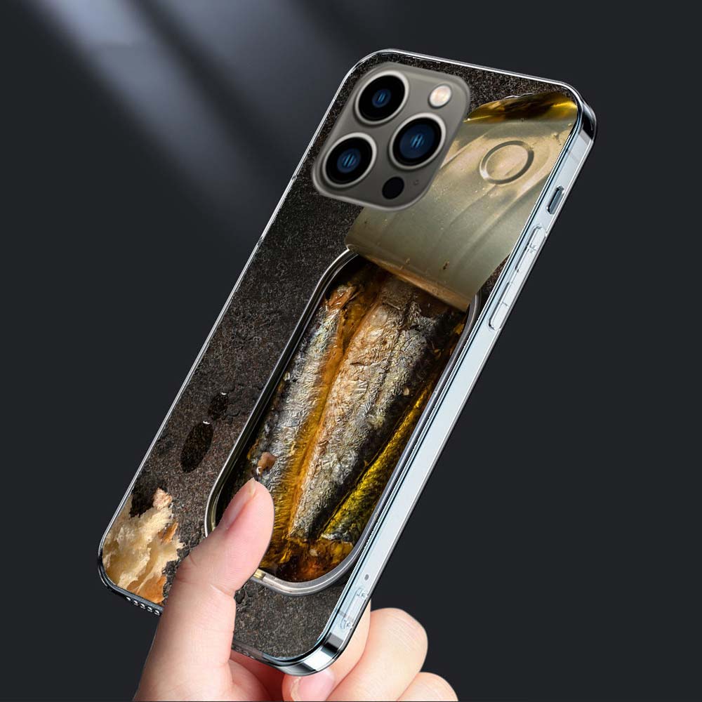 Sardinen Dosen Handyhülle Für Iphone 16E 15 Pro 14 Plus 17E 16 17 Pro Max Air 11 12 13 Mini Stoßfest Capa Niedliche Abdeckung TPU C
